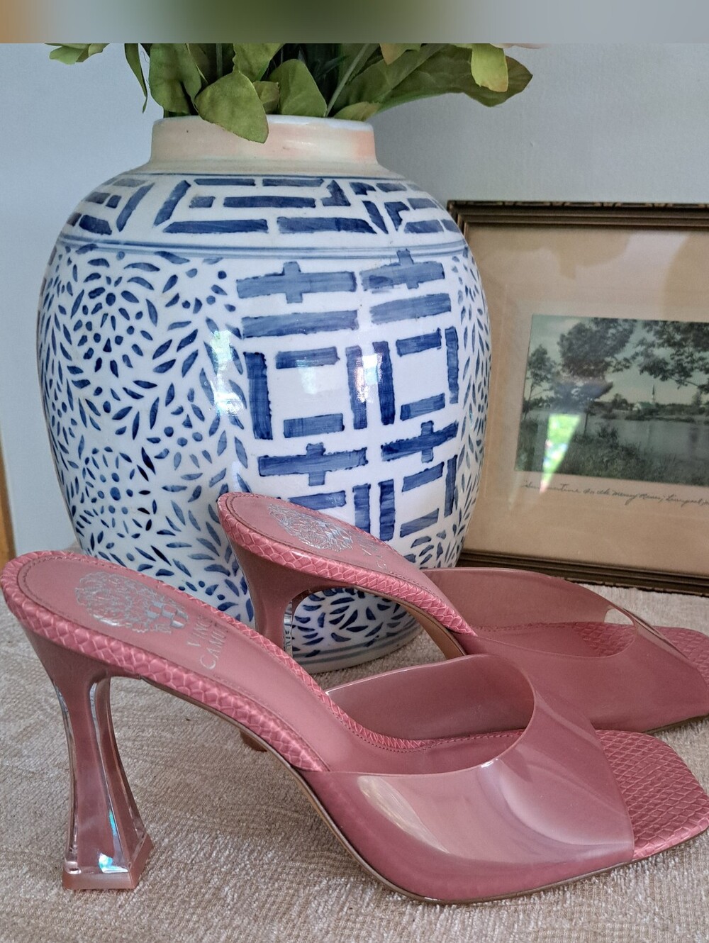 Vince Camuto Women's Rendivi Lucite Dress Sandal Size 8.5